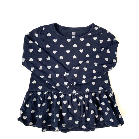 GAP Other - GAP Toddler Girl Heart Peplum Tee